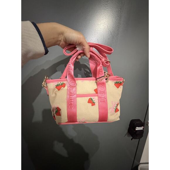 Juicy Couture Strawberry Festival Mini Bag Sandstone Multi Crossbody Charm Set - Picture 3 of 7